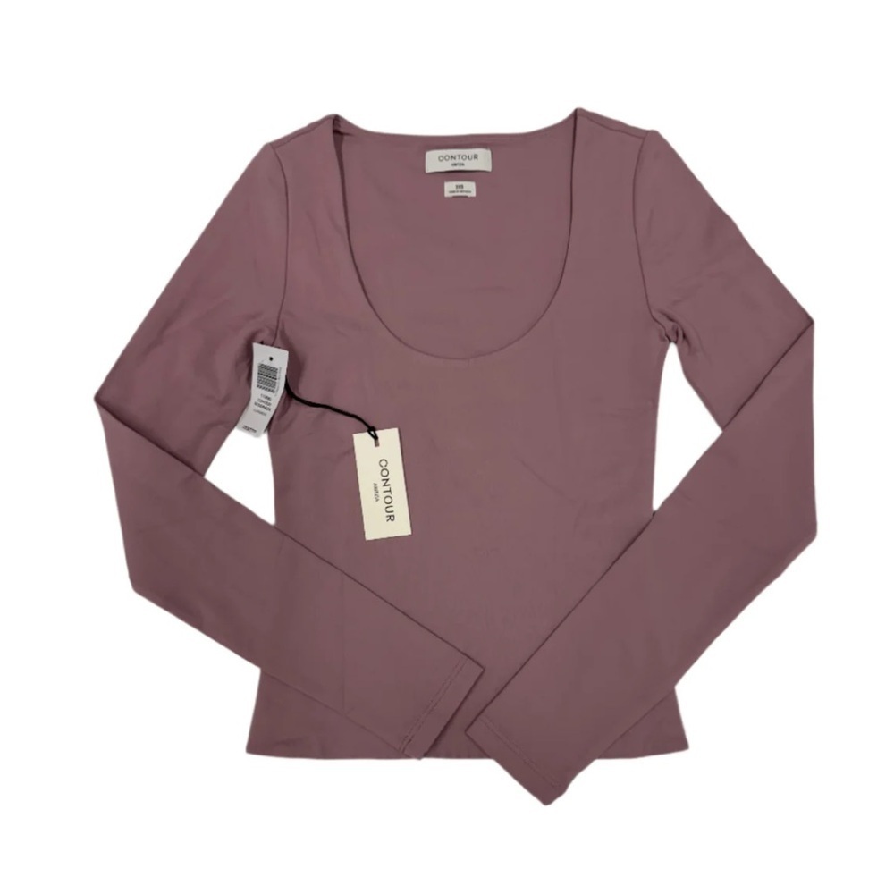 Aritzia Contour Scoopneck Claremont Long Sleeve Top Sz XXS - Picture 1 of 11
